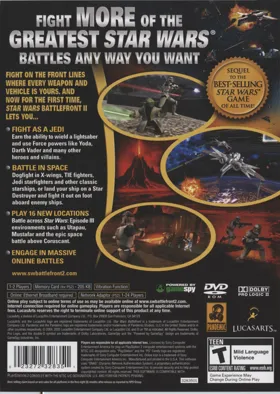 Star Wars - Battlefront II box cover back